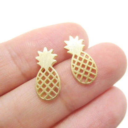 Pineapple Stud Earrings - High Quality Fruit Design