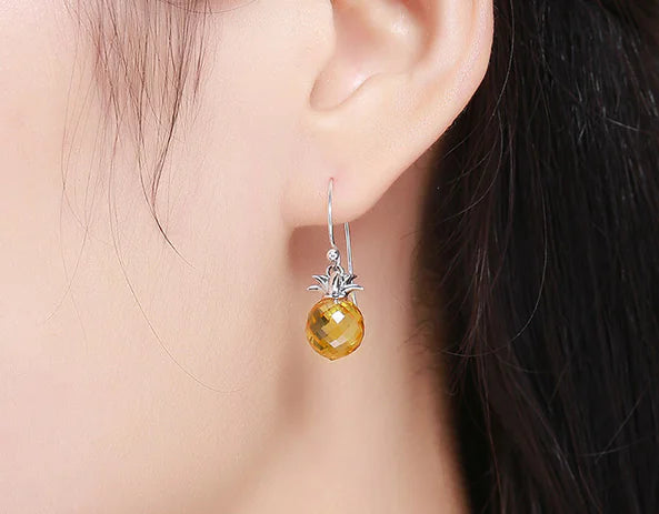 Pineapple Zirconia Stud Earrings
