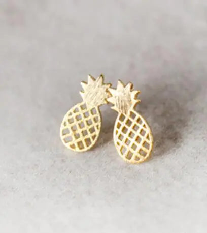 Pineapple Stud Earrings - High Quality Fruit Design