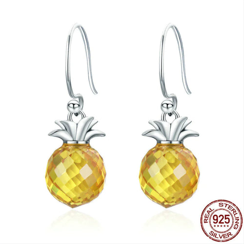 Pineapple Zirconia Stud Earrings
