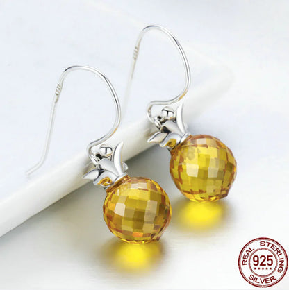 Pineapple Zirconia Stud Earrings