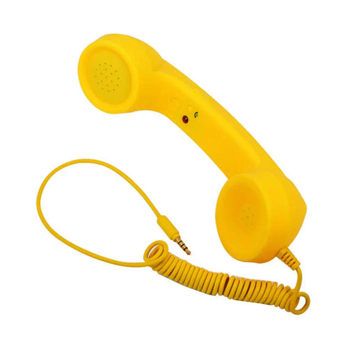 Gigicloud Retro Phone Telephone 3.5mm Universal Phone Retro Handset Radiation-Proof Receivers Cellphone Handset Classic Mobile Phone Handset for Phone