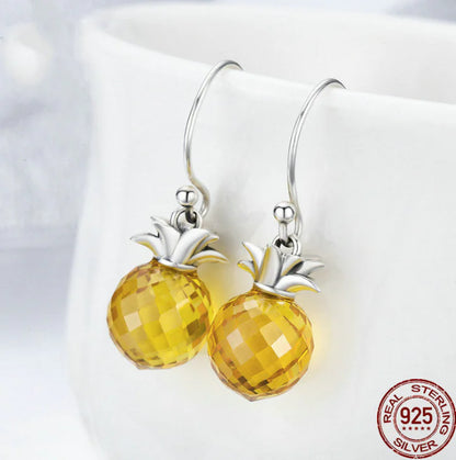 Pineapple Zirconia Stud Earrings