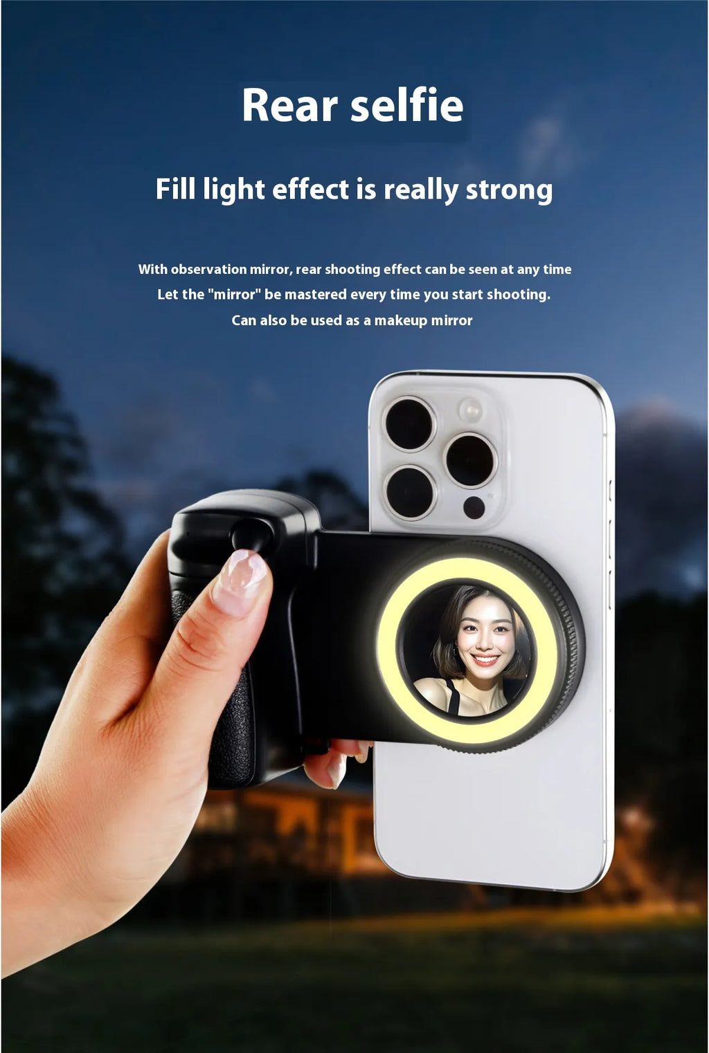 Bluetooth Phone Fill Light with Magnetic Mount
