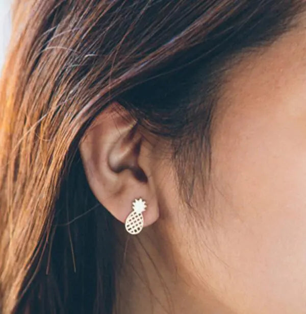 Pineapple Stud Earrings - High Quality Fruit Design