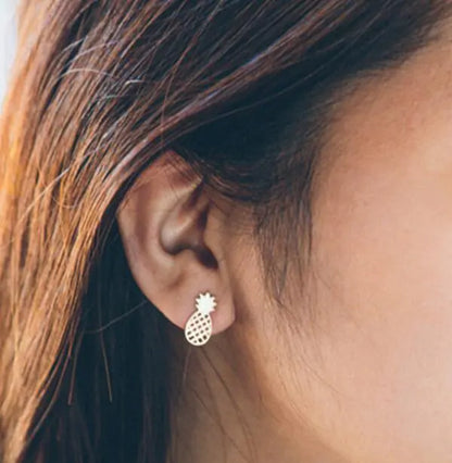 Pineapple Stud Earrings - High Quality Fruit Design