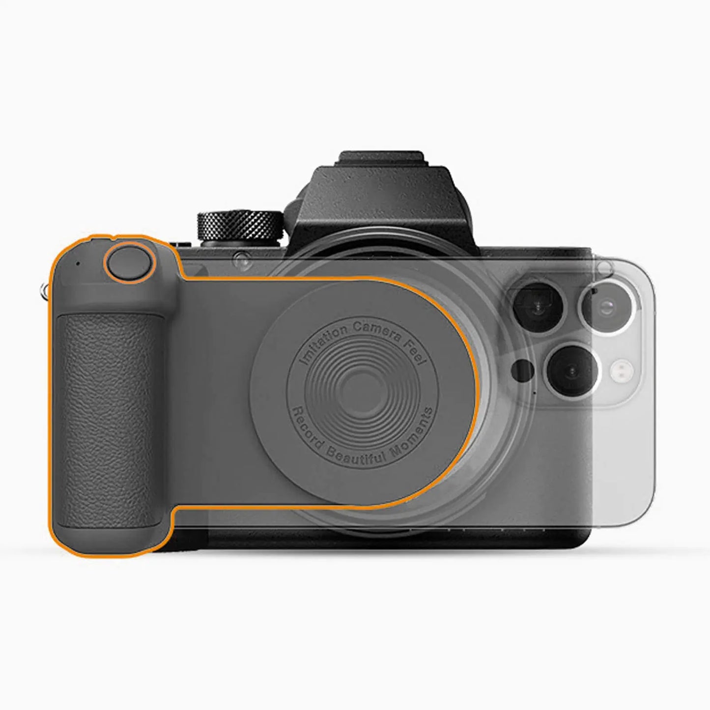 Magnetic Smartphone Handle Grip Phone Camera Grip Handle Holder Charging Stand with Bluetooth Shutter Remote Control for iOS Phone Vlog Video Shooting (Blue)