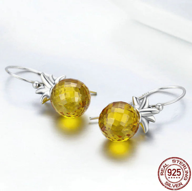 Pineapple Zirconia Stud Earrings