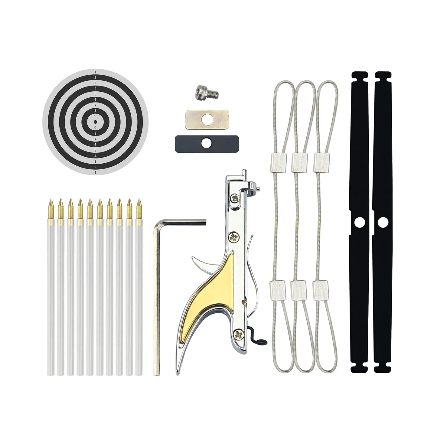 Mini Archery Crossbow DIY Assembly Kit keychain Set Right Hand Mini Crossbow Hunting Crossbow Metal Material Catapult for Hunting Shooting Practice Archery Entertainment Fun